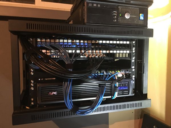 The off-site backup rack.