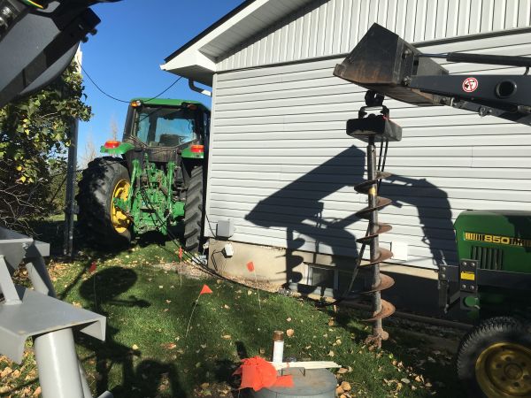 Preperation for tower base installation.