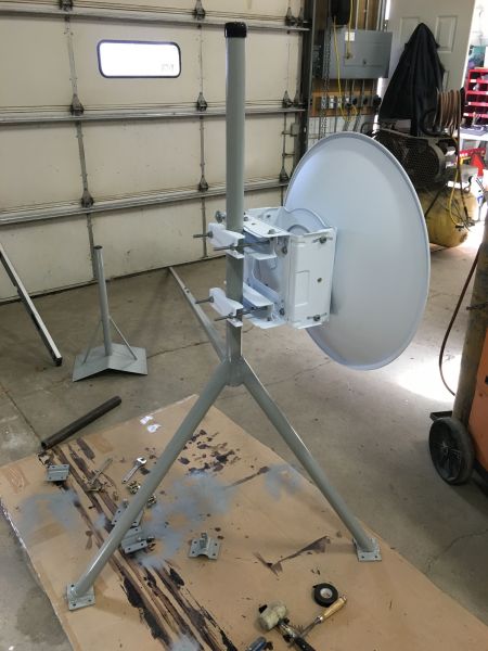 Test fit of mid-point bin support and antenna.