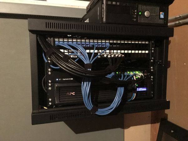 Completed communcation rack.
